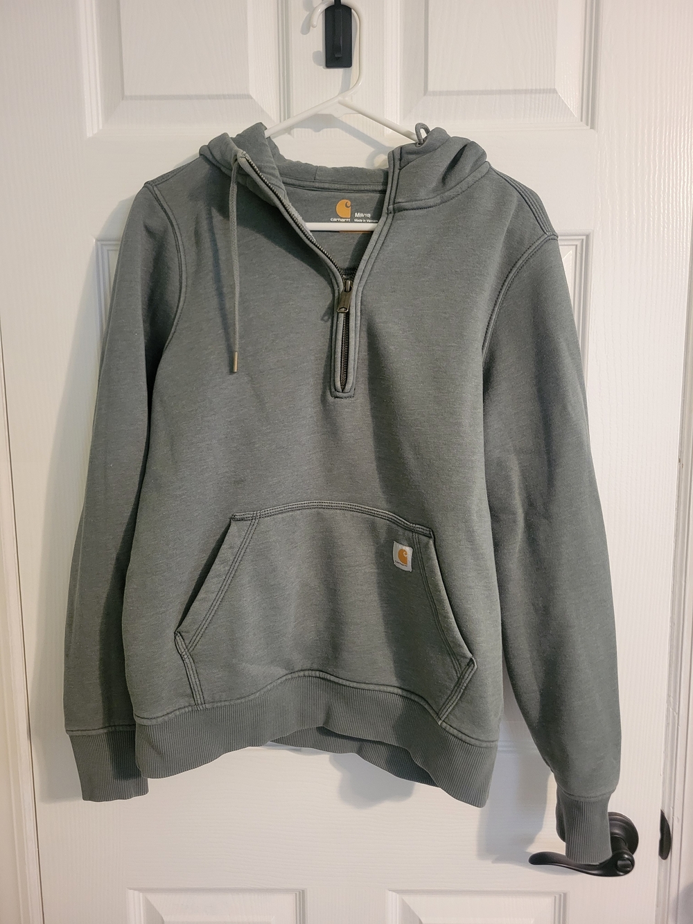 Carhartt Green/Gray Quarter-Zip Hoodie